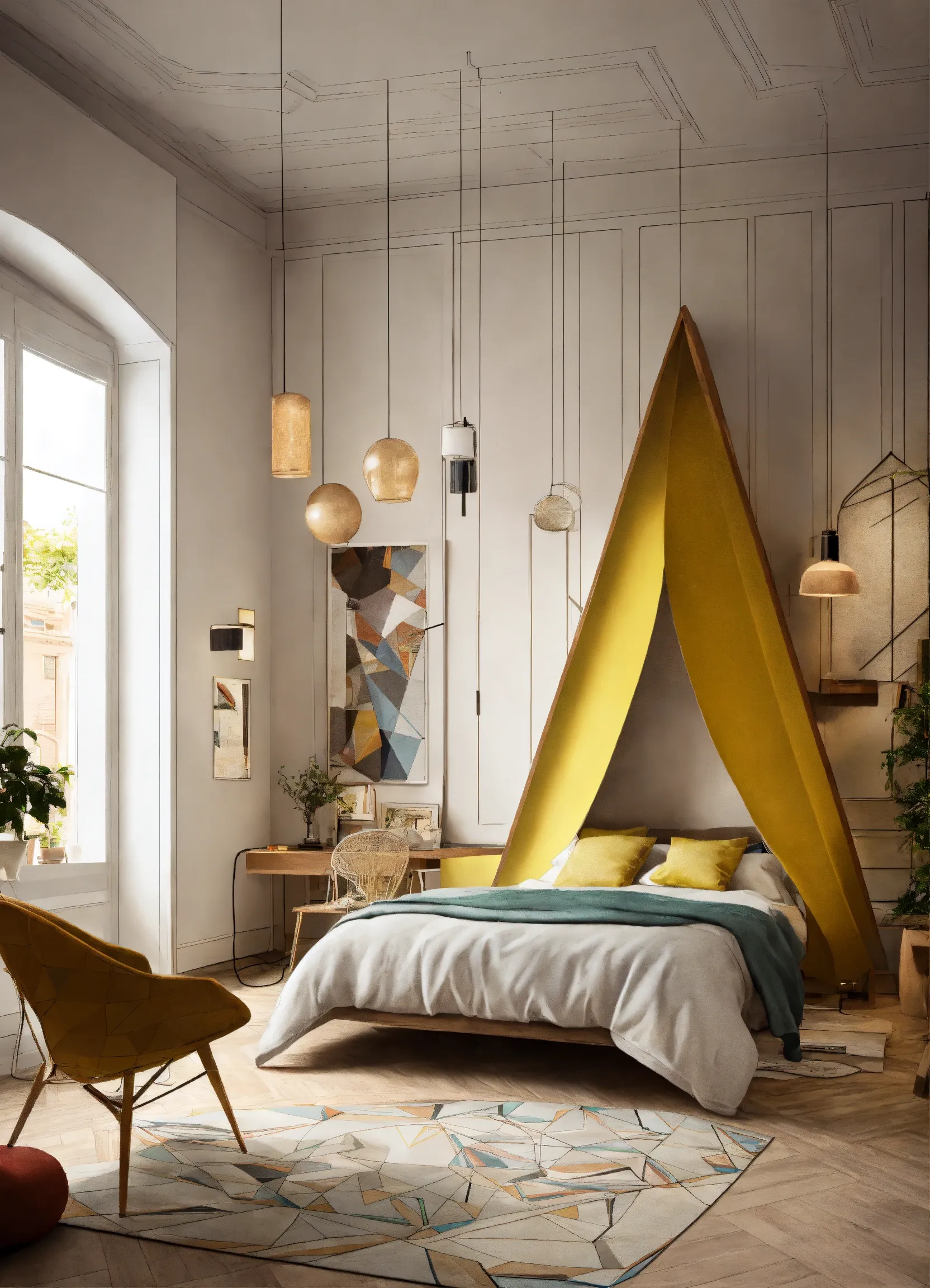 Modern walnut bookshelf with minimalist design